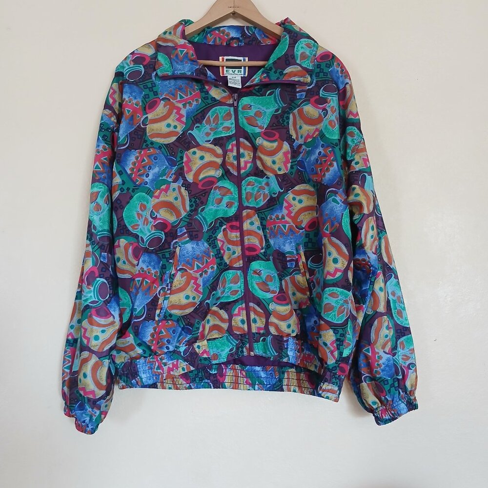 Vintage 90s Colorful Potter Windbreaker Women's Large